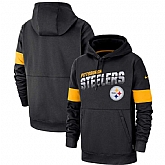 Pittsburgh Steelers Nike Sideline Team Logo Performance Pullover Hoodie Black,baseball caps,new era cap wholesale,wholesale hats
